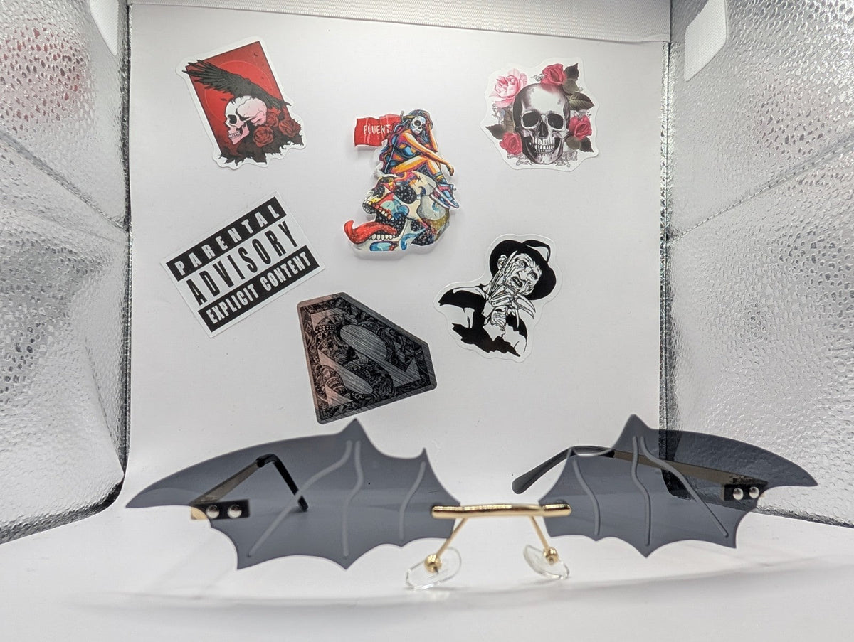 Bat Style Golden Sunglasses