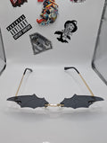 Bat Style Golden Sunglasses