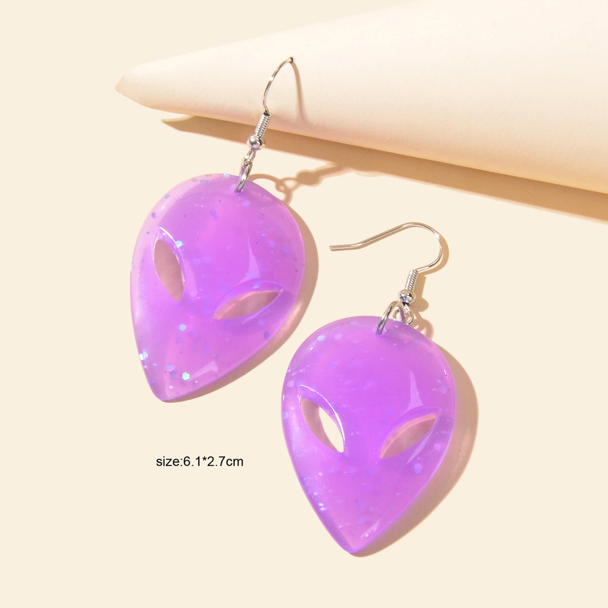 Grunge Rock Resin Saucerman Head Personality Creative Earrings Mask Jewellery