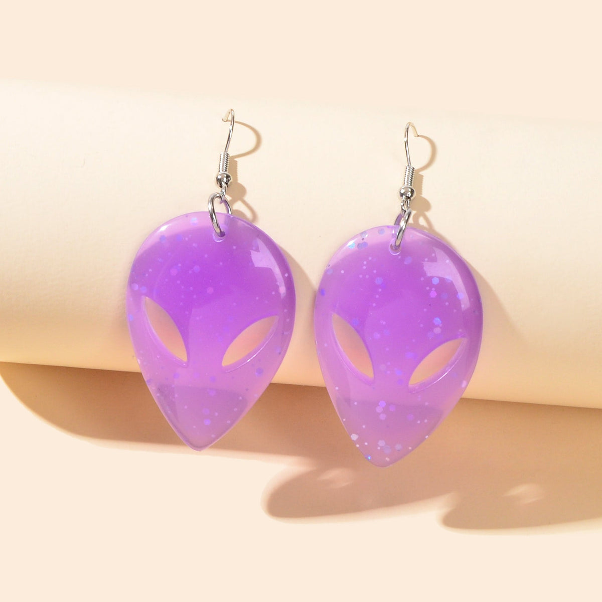 Grunge Rock Resin Saucerman Head Personality Creative Earrings Mask Jewellery