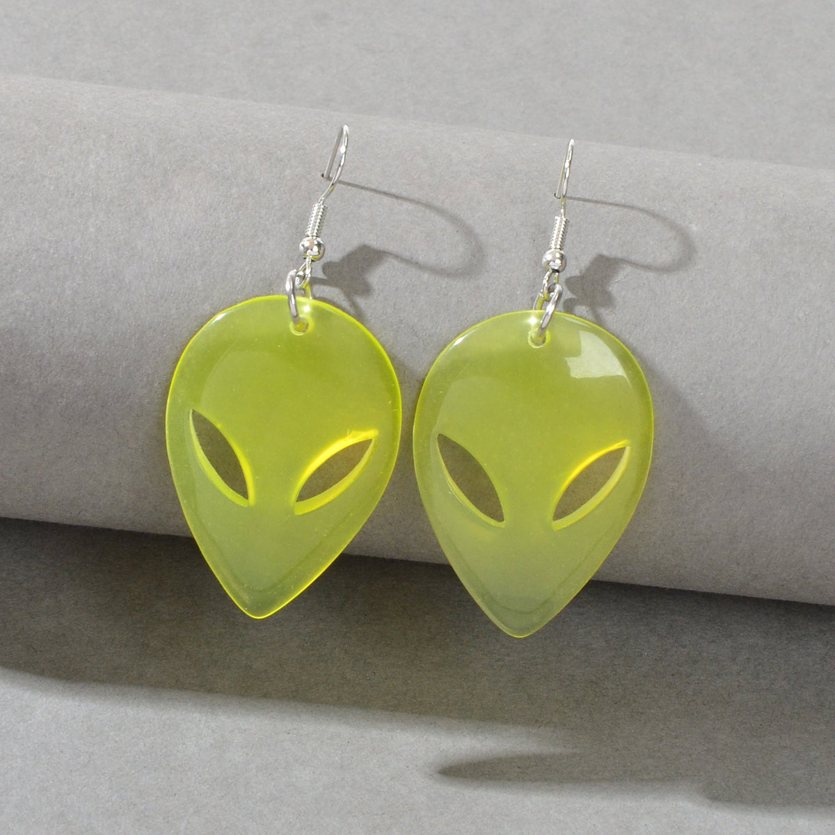 Grunge Rock Resin Saucerman Head Personality Creative Earrings Mask Jewellery