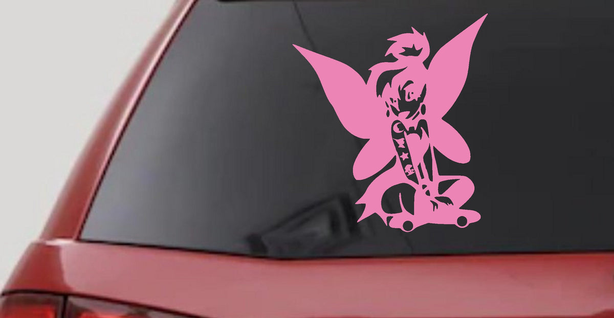 Goth Tattooed Tinkerbell Car Truck Decal Gothic Halloween Sticker Vinyl-4
