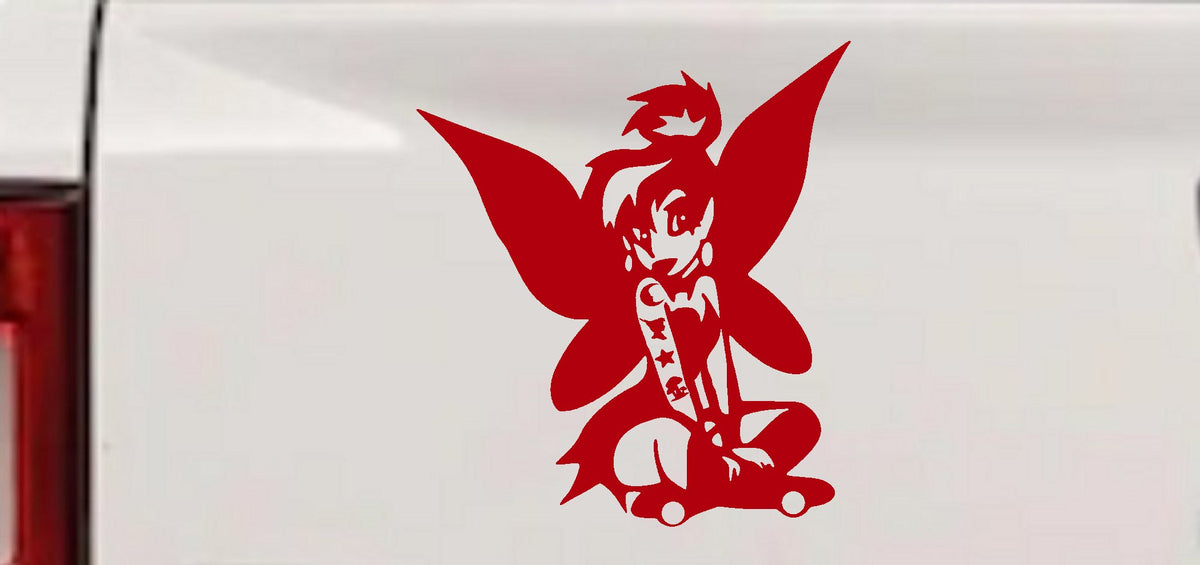 Goth Tattooed Tinkerbell Car Truck Decal Gothic Halloween Sticker Vinyl-6