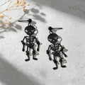 Black Skeleton Punk Party Earrings Gothic Hip Hop Jewellery Skull Bone Earrings