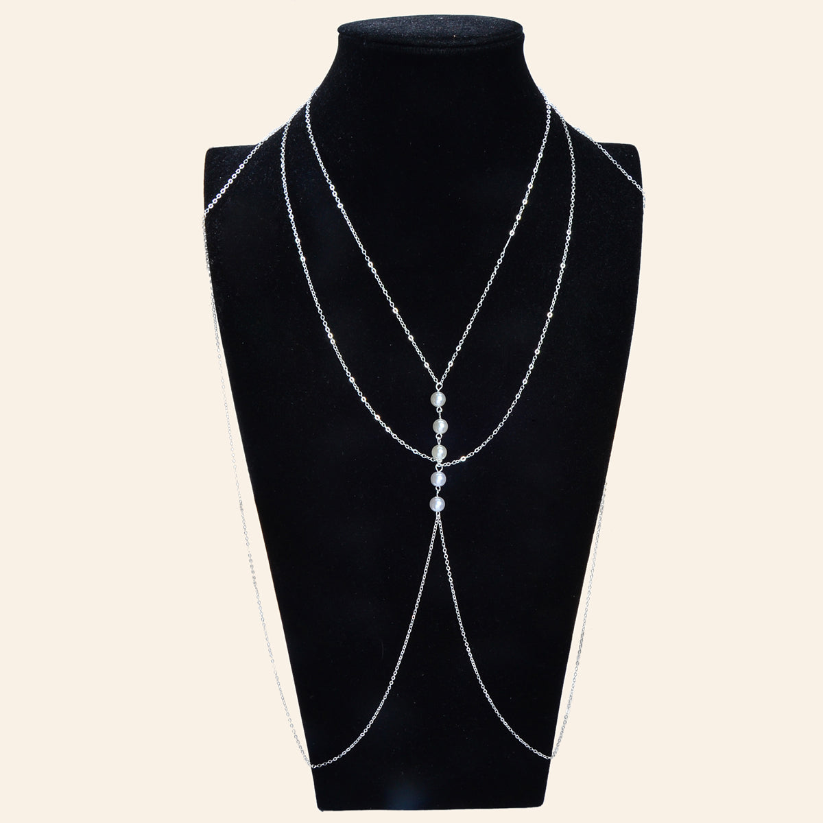 Gold Silver Body Chain with Layered Bra Chains Bikini Nightclub Body Jewellery