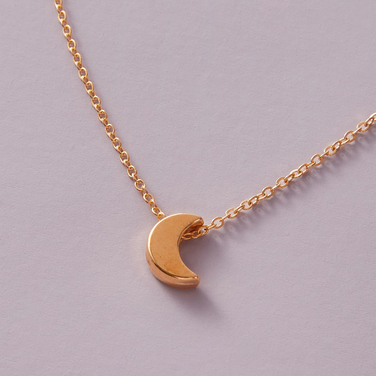 90s Gold Silver Color Chain With Tiny Moon Charm Necklace Jewellery Gifts Choker