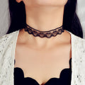 Gothic Jewelry Black Lace Hollow Geometric 90s Tattoos Choker Necklace Collar