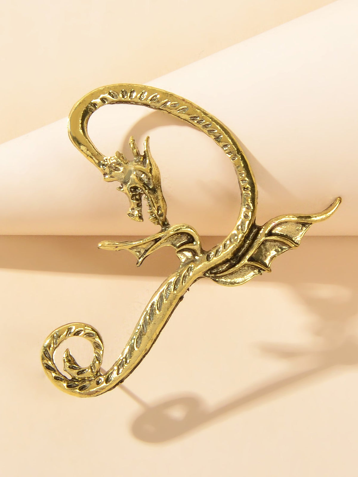 1 pc Punk Antique Gold Silver Flying Dragon Cartilage Ear Cuffs Crawler Earrings