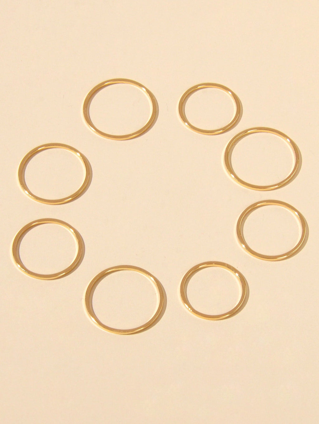 8pcs Gold Silver Simple Finger Knuckle Stack Rings Set Punk AU Stock Jewellery