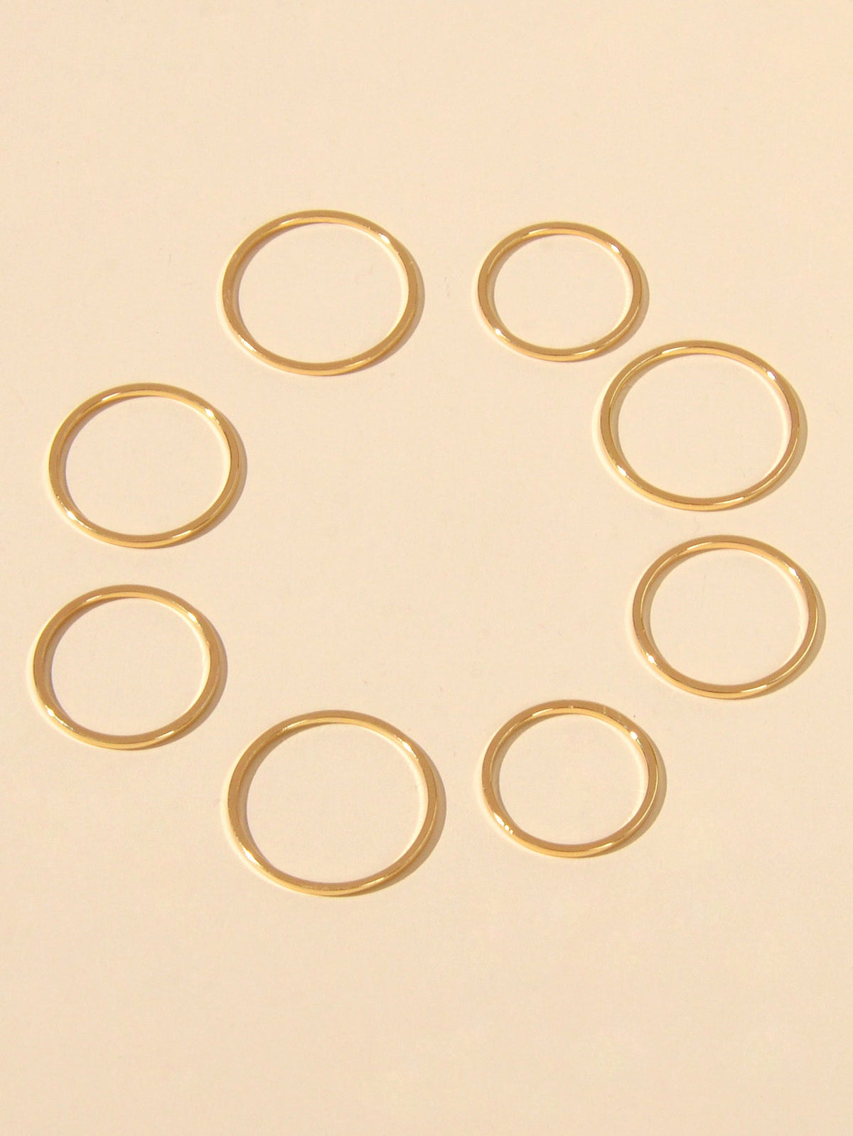 8pcs Gold Silver Simple Finger Knuckle Stack Rings Set Punk AU Stock Jewellery