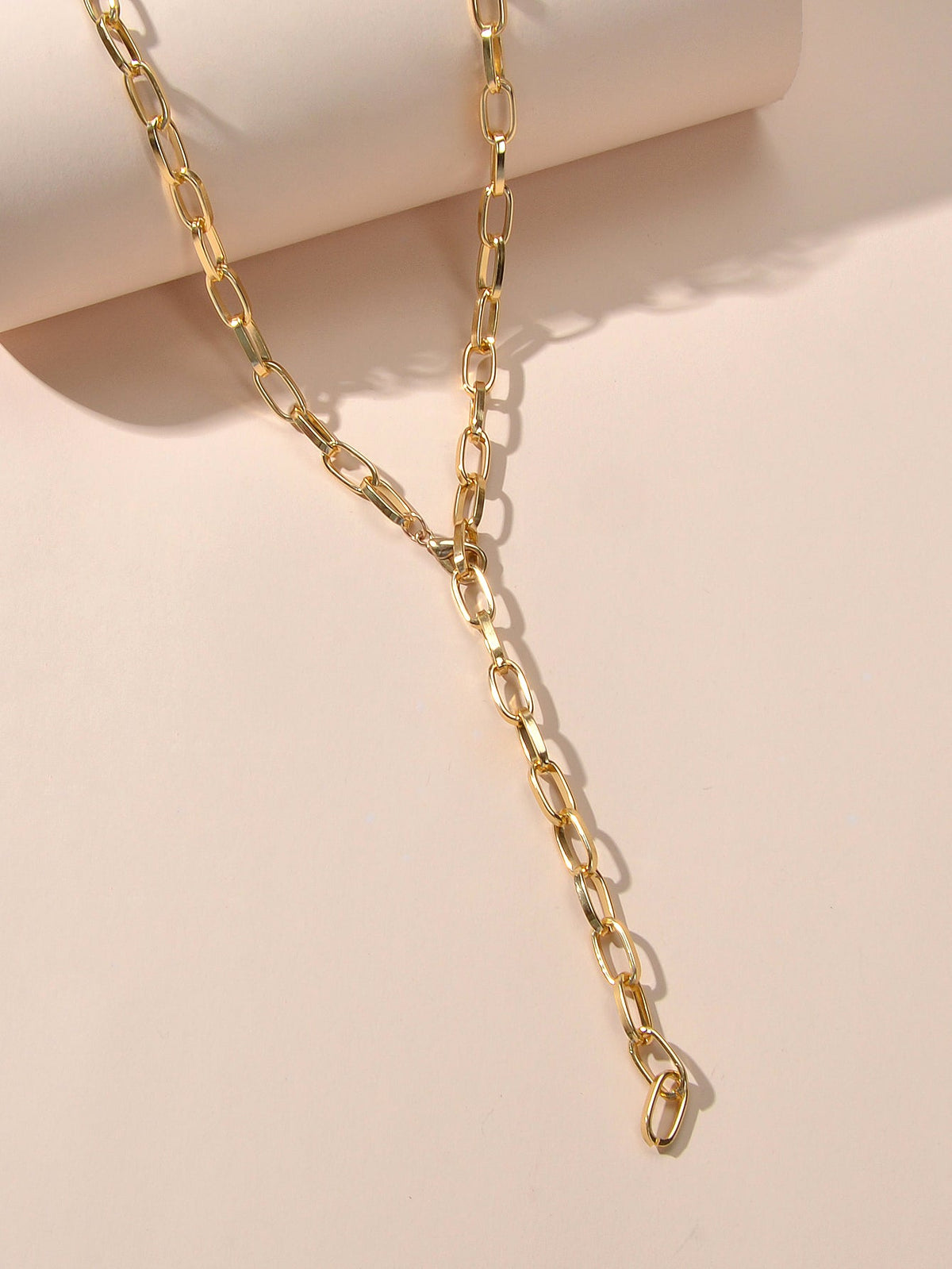 Punk Statement Thick Gold Chain Y shape Charm Necklace Party Decoration Teens