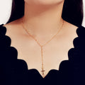 Punk Jewellery Gold Chain Y-lariat Cross Pendant Fringe Necklace Wholesale Price