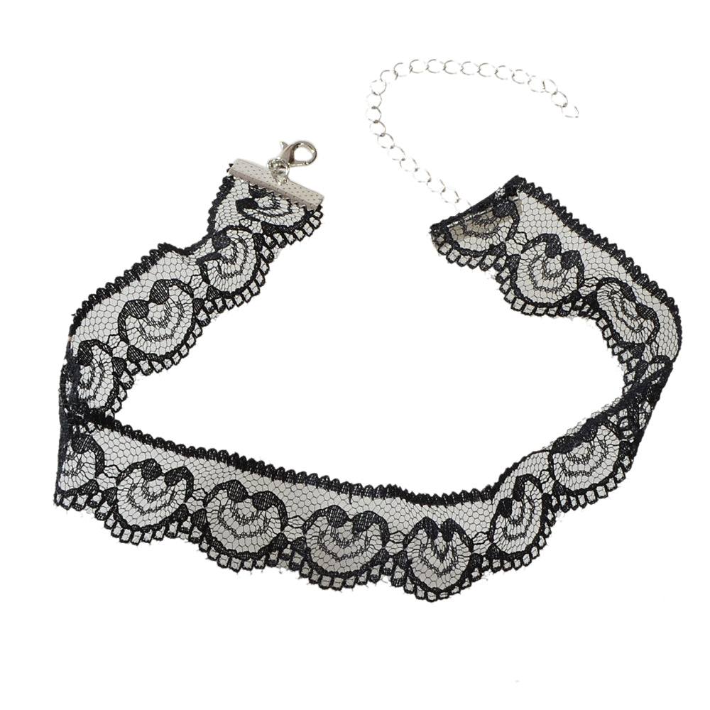 Gothic Jewelry Black Lace Hollow Geometric 90s Tattoos Choker Necklace Collar